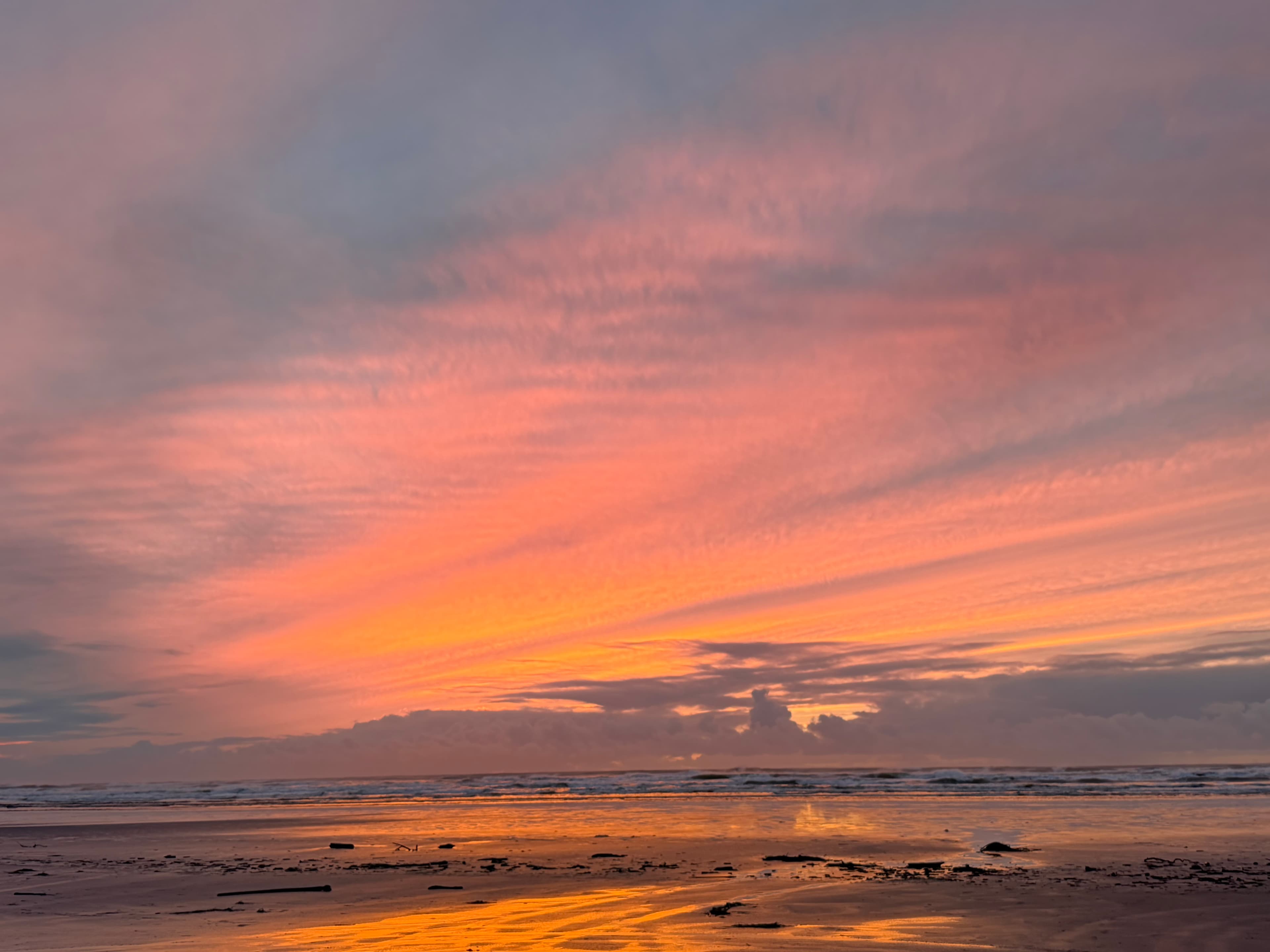 Seabrook sunset over the Pacific Ocean